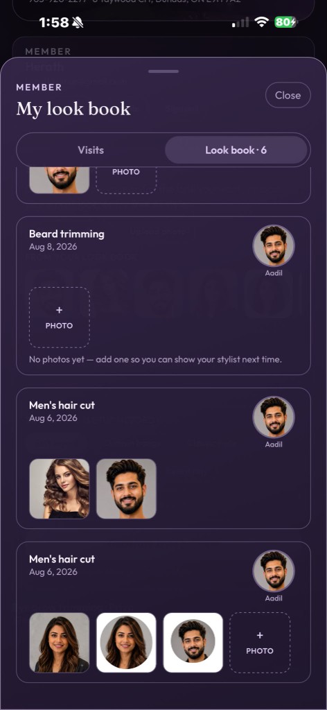 Look book on phone